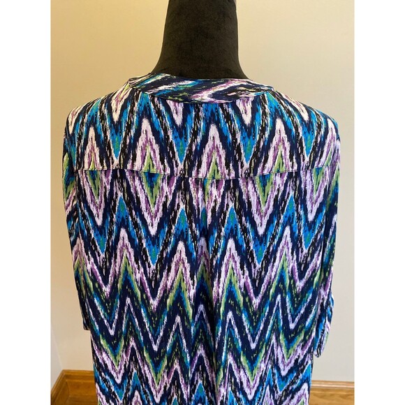 Cato Women’s Blouse Plus Size  14 or 16 W Purple Blue Flowy Casual Top - Picture 6 of 10